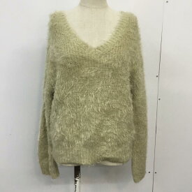 SENSE OF PLACE by URBAN RESEARCH センス オブ プレイス バイ アーバンリサーチ 長袖 ニット、セーター Knit, Sweater AA77-22A036 ラメフェザーVネック【USED】【古着】【中古】10067682