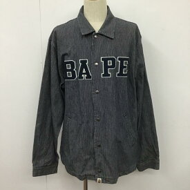 A BATHING APE アベイシングエイプ ジャンパー、ブルゾン ジャケット、上着 Jacket ヒッコリー カバーオール ワークジャケット【USED】【古着】【中古】10102363