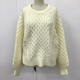 earth music&amp;ecology アースミュージックアンドエコロジー 長袖 ニット、セーター Knit, Sweater へアリーアラン柄ニットプルオーバー【USED】【古着】【中古】10102840