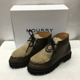 MOUSSY マウジー ショートブーツ ブーツ Boots Short Boots 010EAK52-5990 FAUX FUR TYROLEAN SHOES ファー 箱有【USED】【古着】【中古】10108218