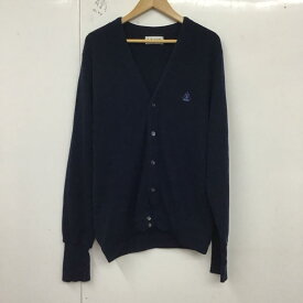 IZOD アイゾッド 長袖 ニット、セーター Knit, Sweater 長袖ニットカーディガン 前ボタン ノーカラー 80s アクリル【USED】【古着】【中古】10129889
