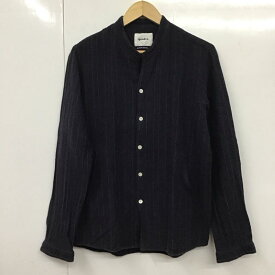 quadro クオドロ 長袖 シャツ、ブラウス Shirt, Blouse 長袖シャツ ストライプシャツ ノーカラーシャツ【USED】【古着】【中古】10131550