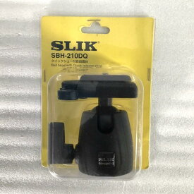 【未開封・中古品】 SLIK クイックシュー付き自由雲台 SBH-210DQ 中型三脚用 アクセサリー 2012年 2kg （例:デジタル一眼レフ+70~300mmズーム） パイプ径28mm前後の中型三脚（パイプ径24mm前後の小型三脚にも対応） U1/4 U1/4、U3/8両対応 348g 30017563