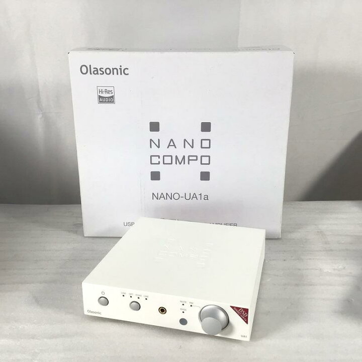 中古品 オラソニック Olasonic USB DAC内蔵プリメインアンプ NANO UA1a ハイレゾ対応 アンプ 2014年 プラチナホワイト 30019650 クラシカ