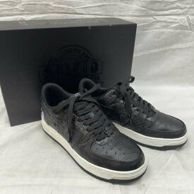 アベイシングエイプ 1J23191901 Neighborhood × Bapesta Black Crocodile &amp; Ostrich ネイバーフッド ベイプスタ スニーカー US：8.5【USED】【古着】【中古】50134416