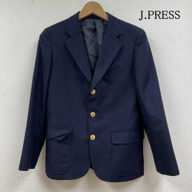 ジェイプレス 紺ブレ 3B 金ボタン パッチポケット ブレザー テーラード ジャケット 11号【USED】【古着】【中古】50134950