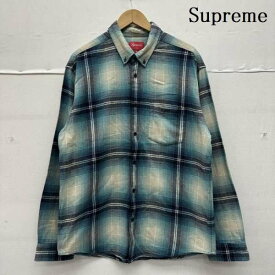 シュプリーム 23SS Shadow Plaid Flannel Shirt シャドウ チェック ネルシャツ メンズ M【USED】【古着】【中古】50144415