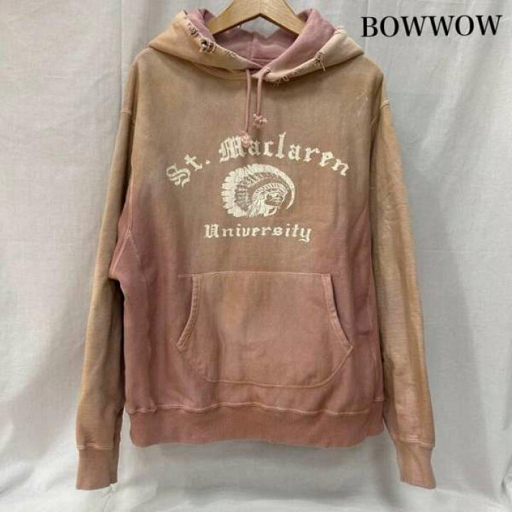 楽天市場】バウワウ ST. MACLAREN UNIV. HOODIE AGED pink L 日本製