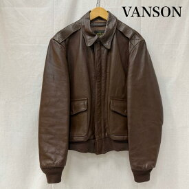 ヴァンソン A-2 レザーフライトジャケット TALONジップ NO.5186 CB4147 brown 42 USA製 メンズ 42 ISItems【USED】【古着】【中古】50163405