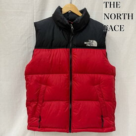 ザノースフェイス ND92557 NUPTSE VEST black×red L リップストップナイロン はっ水加工 メンズ L ISItems【USED】【古着】【中古】50163435