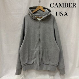 キャンバー CB ZIP HOODY フルジップパーカー 裏地サーマル グレー 2XL(TALL) メンズ XXL ISItems【USED】【古着】【中古】50163452