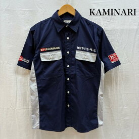 カミナリ コットン ポリエステル ワークシャツ 大排気量 メンズ - ISItems【USED】【古着】【中古】50163689