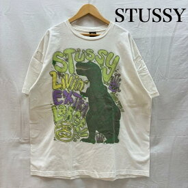 ステューシー 00s オールド 恐竜 ダイナソー グラフィック プリント Tシャツ 希少サイズ メンズ XXL ISItems【USED】【古着】【中古】50163749