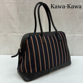 カワカワ ストライプ レザー WET 切替 ボストンバッグ レディース - ISItems【USED】【古着】【中古】50165332