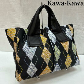 カワカワ SWASH LONDON ear PAPILLONNER ウェット レザー ハンドル アーガイル トートバッグ レディース - ISItems【USED】【古着】【中古】50165333