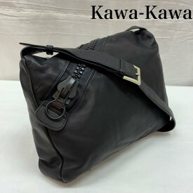 カワカワ ビッグファスナー オール レザー ショルダーバッグ 斜め掛け A4収納 レディース - ISItems【USED】【古着】【中古】50165345