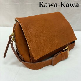 カワカワ シボ革 フラップ スナップ 斜め掛け クロスボディ ショルダーバッグ レディース - ISItems【USED】【古着】【中古】50165351