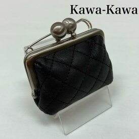 カワカワ ダイヤキルティング がま口 セーフティーピン レザー コインケース レディース - ISItems【USED】【古着】【中古】50165375