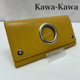 カワカワ レザー 二つ折り 長財布 スナップ レディース - ISItems【USED】【古着】【中古】50165389