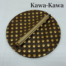 カワカワ サークル ドット レザー 折り畳み コインケース マルチ ポーチ レディース - ISItems【USED】【古着】【中古】50165390