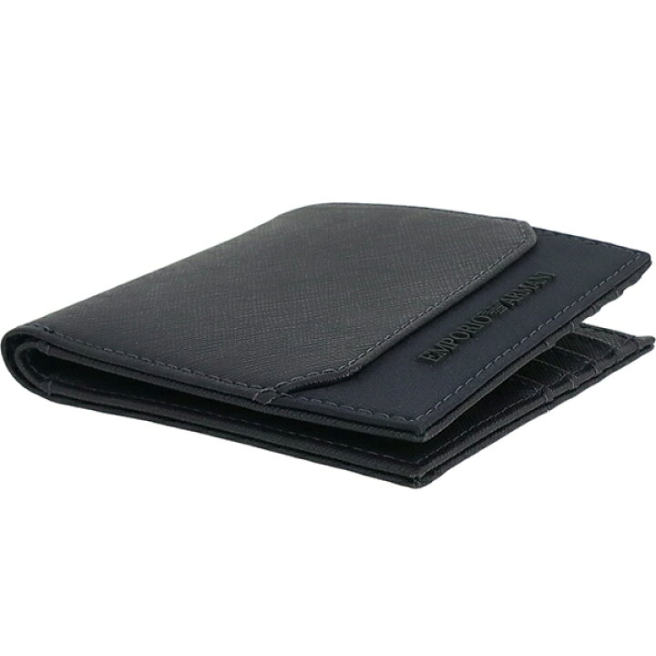 新品 アルマーニ EMPORIO ARMANI 2つ折り財布 ブラック（□未使用  