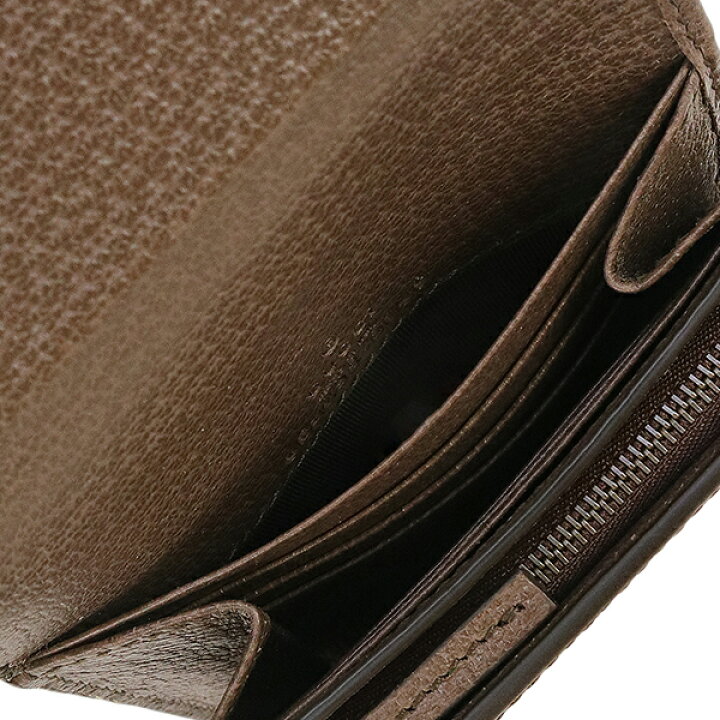 グッチ 二つ折り 財布 ラウンドジップウォレット オールレザー ダーク 
