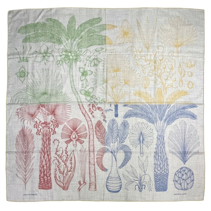 楽天市場】エルメス ショール カレ 140 ヤシの目録 フィネス カシミヤ  