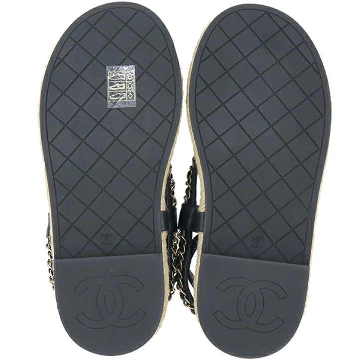 楽天市場】【10%OFF】 シャネル サンダル チェーンモチーフ ココマーク  