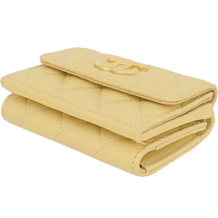楽天市場】【5%OFF】 シャネル 三つ折り財布 スモール フラップ  