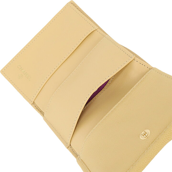 楽天市場】【5%OFF】 シャネル 三つ折り財布 スモール フラップ  