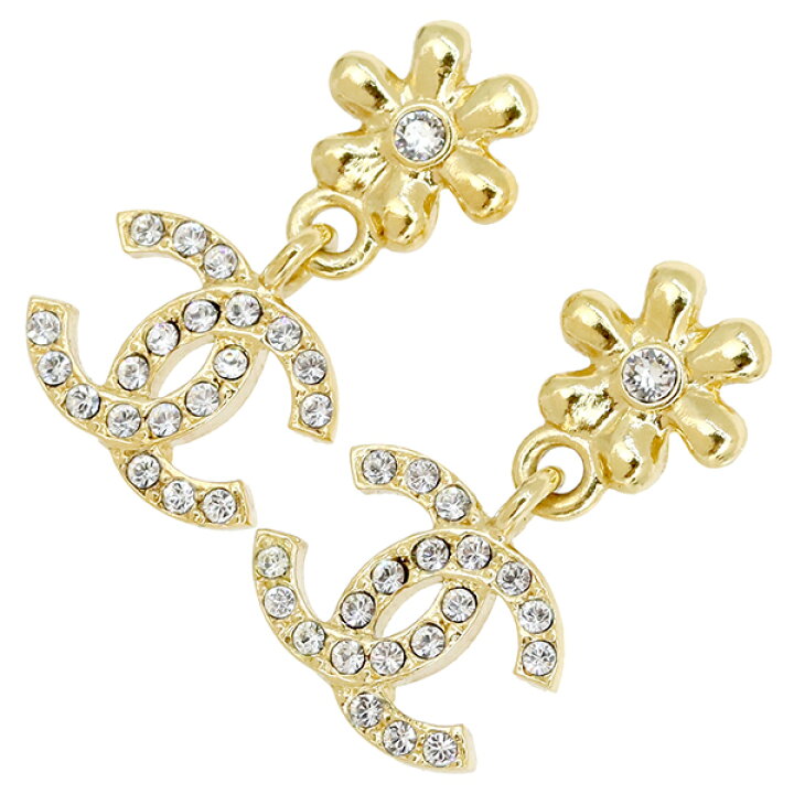 楽天市場】シャネル ピアス フラワー ココマーク ドロップ CCロゴ  