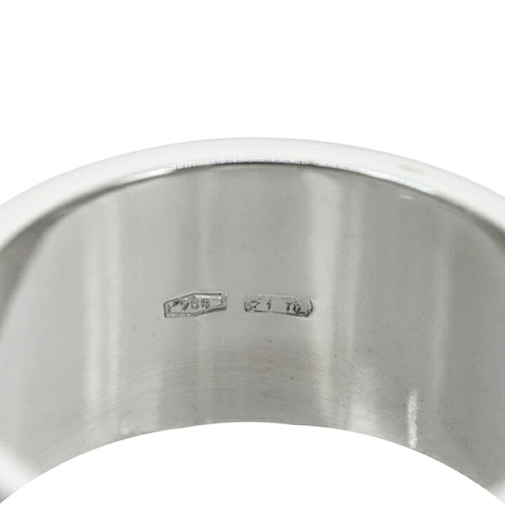楽天市場】【超美品】 グッチ リング アイコン ワイド 約10号 K18WG 