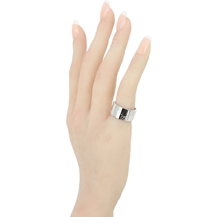 楽天市場】【超美品】 グッチ リング アイコン ワイド 約10号 K18WG 