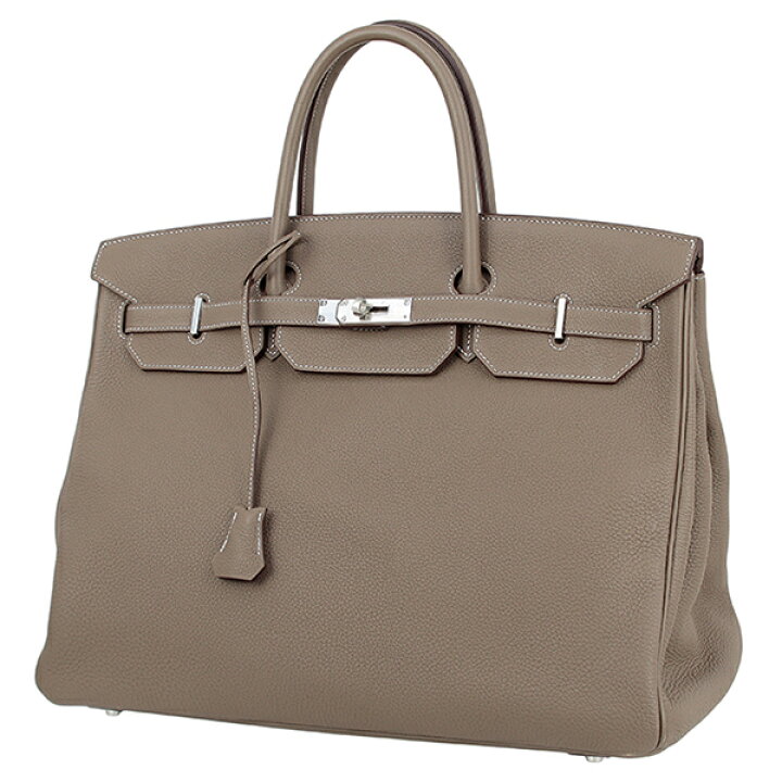 楽天市場】エルメス バーキン 40 トゴ エトゥープ シルバー金具  