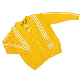 【5&OFF】 グッチ × アディダス カーディガン レディース Sサイズ コットン リネン イエロー ホワイト 黄色 白 GUCCI × adidas グッチ カーディガン ニット ニットカーディガン アウター 羽織 トップス 洋服 アパレル ブランド