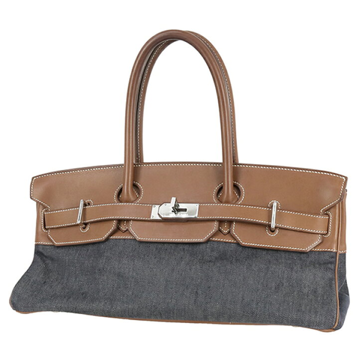 楽天市場】【美品】 エルメス ショルダーバーキン トワルジーン  