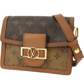 【10%OFF】 ルイヴィトン ショルダーバッグ ドーフィーヌ ミニ モノグラム リバース レザー ブラウン 2WAYバッグ LOUIS VUITTON ルイヴィトン ハンドバッグ レディース セミショルダーバッグ クロスボディバッグ ミニバッグ フラップ 展示品