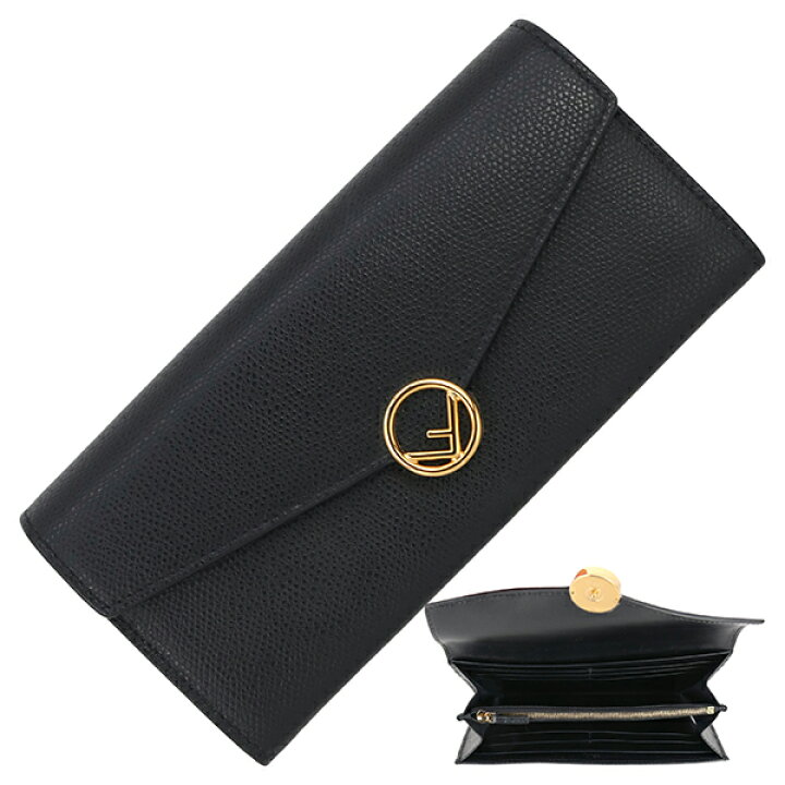 楽天市場】【新品】 フェンディ 長財布 F IS FENDI フラップロングウォレット クルーズレザー ブラック 黒 エフ イズ フェンディ フラップ 長財布 レディース 本革 Fロゴ フラップウォレット かぶせ 二つ折り財布 二つ折り長財布 ブランド : ACROSS〜アクロス〜 FENDIブラック 長財布 金属製ロゴプレート付き
