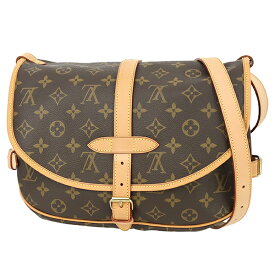 【5%OFF】 ルイヴィトン ショルダーバッグ ソミュール 30 モノグラム レザー ブラウン 両面フラップ LOUIS VUITTON ルイヴィトン クロスボディバッグ レディース メンズ VINTAGE ブランド