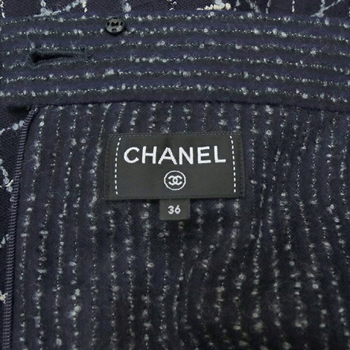 楽天市場】シャネル スカート 36サイズ ツイード ウール ポリエステル  