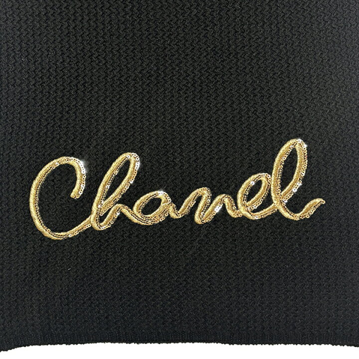 楽天市場】【全品5%OFF】 シャネル マフラー ロゴ刺繍 カシミヤ 