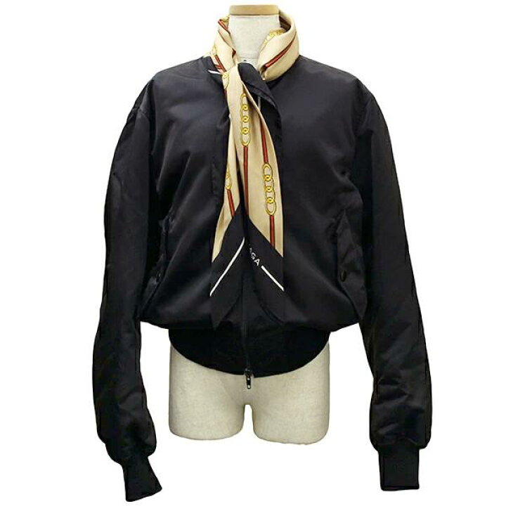 楽天市場】バレンシアガ ブルゾン スカーフドッキング MA-1 ボンバー  