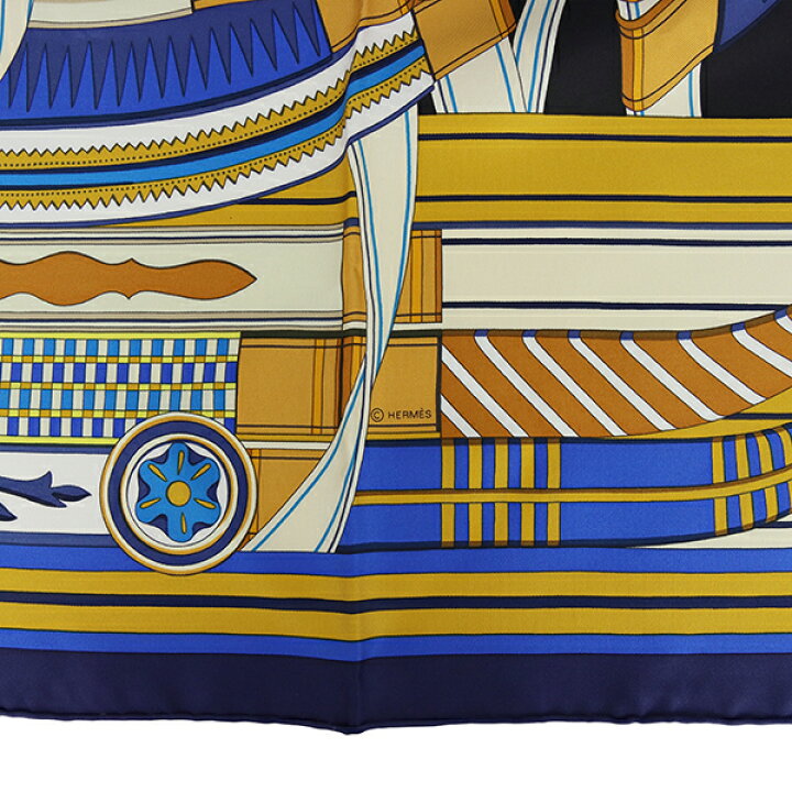 HERMES エルメス スカーフ カレ90 CHAPEAU 脱帽 レッド 赤系 シルク100 