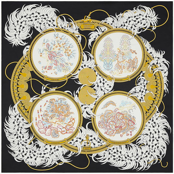 楽天市場】エルメス スカーフ カレ 90 刺繍が織りなす伝説 シルク  