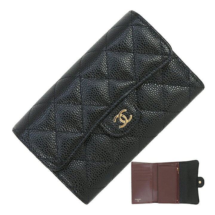楽天市場】【新品】 シャネル 三つ折り財布 ミディアム フラップ  