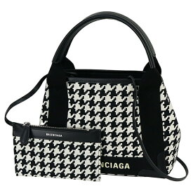 【10%OFF】 バレンシアガ トートバッグ ネイビー カバ XSサイズ 千鳥格子 キャンバス レザー ブラック ホワイト バレンシアガ カバ スモール BALENCIAGA バレンシアガ ハンドバッグ レディース ネイビーカバス ハンドバック ブランド