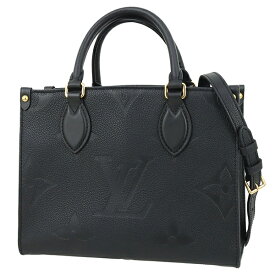 【未使用品】 ルイヴィトン オンザゴー PM モノグラム アンプラント レザー ブラック 黒 2WAYバッグ ルイヴィトン ショルダーバッグ LOUIS VUITTON ルイヴィトン ハンドバッグ レディース メンズ ルイヴィトン トートバッグ ミニバッグ クロスボディバッグ BAG ブランド