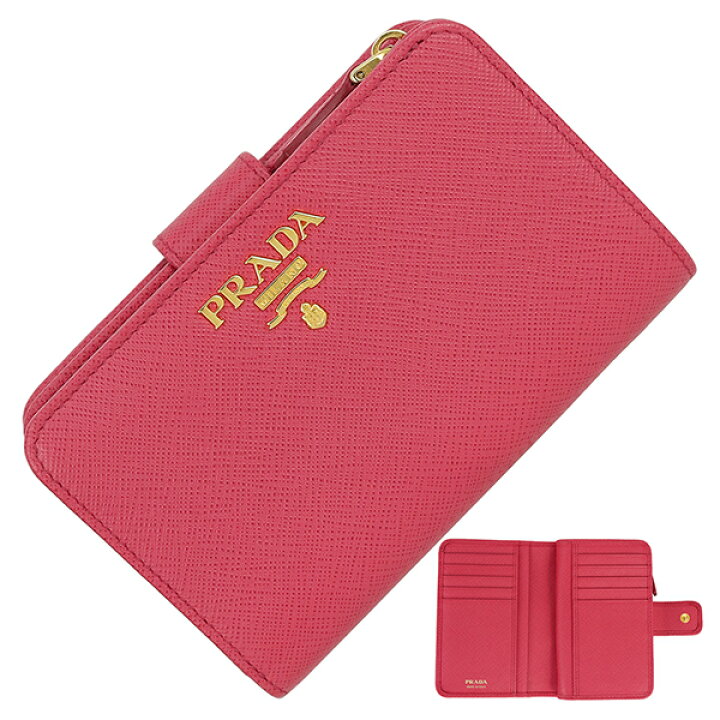 楽天市場】【新品】 プラダ 二つ折り財布 コンパクトウォレット L字  