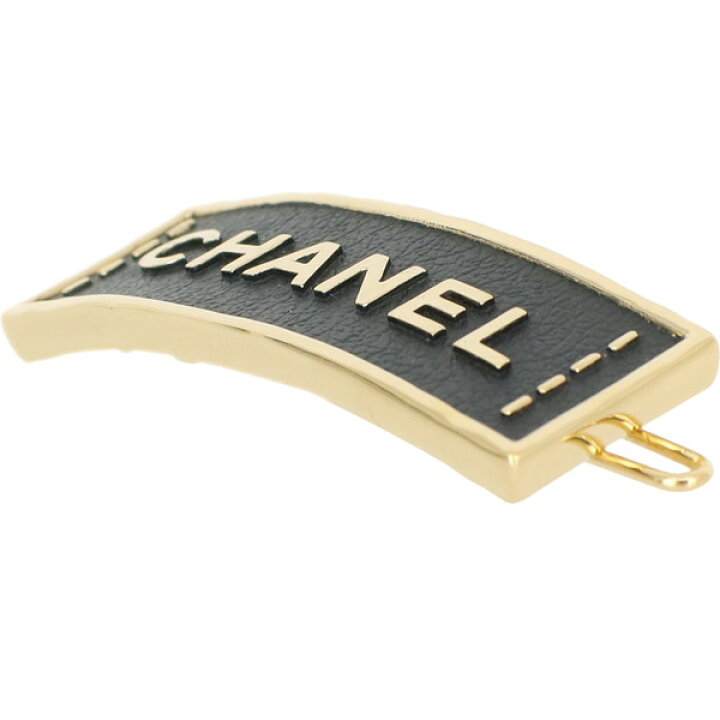 楽天市場】【新品同様】 シャネル バレッタ CHANELロゴ GP レザー  