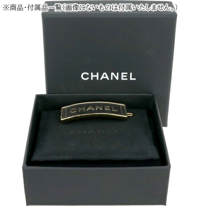 楽天市場】【新品同様】 シャネル バレッタ CHANELロゴ GP レザー  
